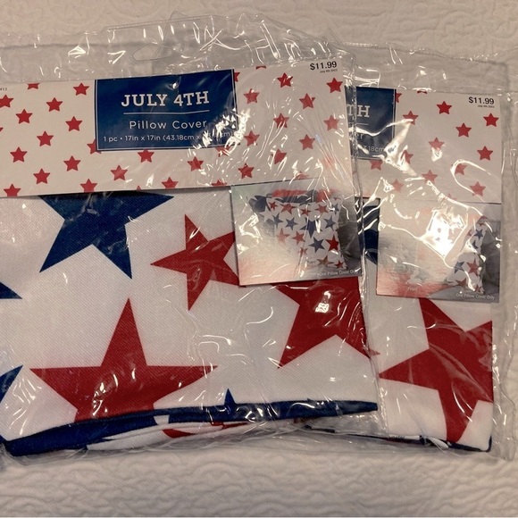 Other - July 4th Star Pillow Covers